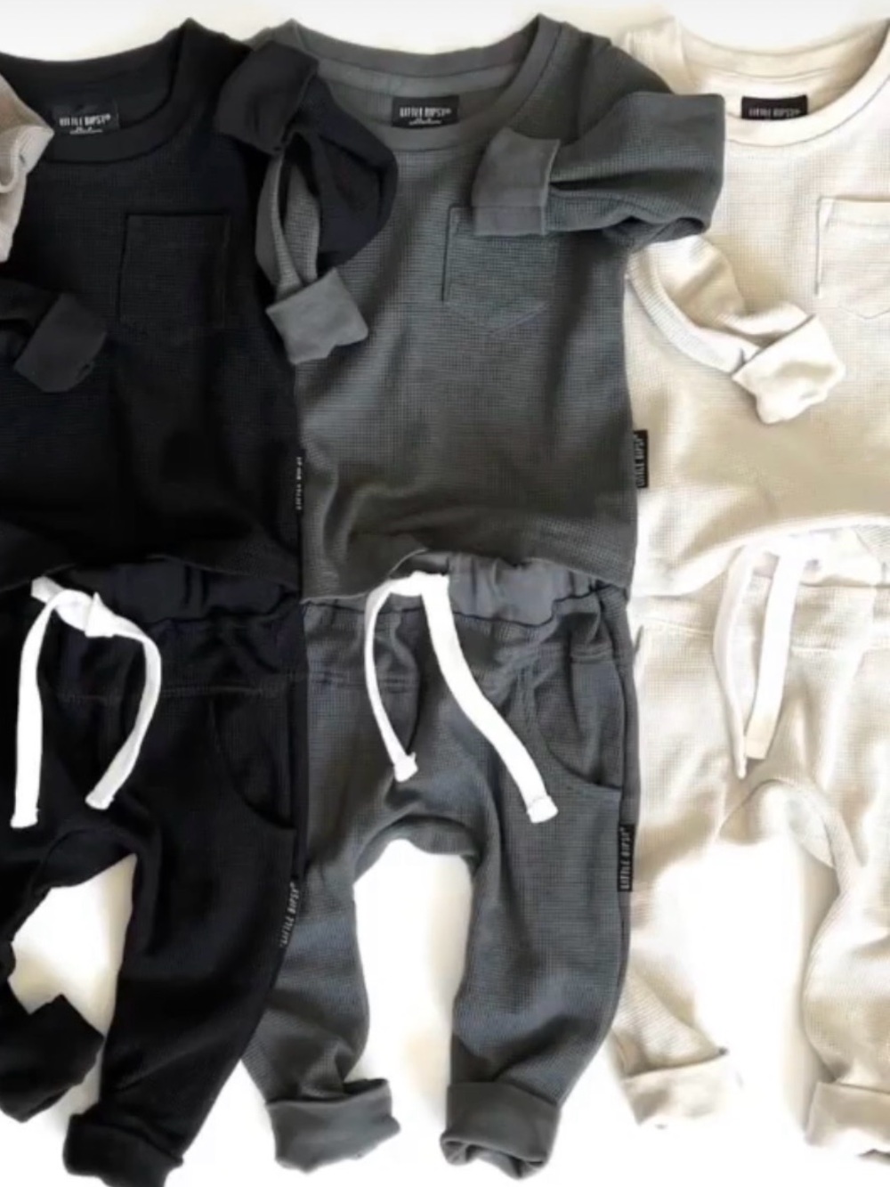 Little Bipsy Pewter Thermal Top & Jogger Set